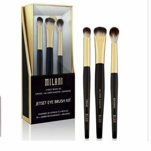 Milani 3-Piece Eye Brush Set - Black & Gold